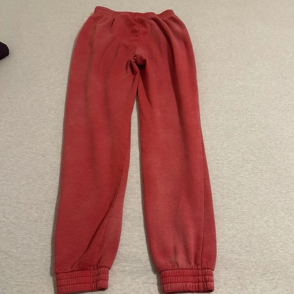 PINK Victoria's Secret Womens XS Faded Red Jogger Sweatpants High Rise Relaxed - Picture 8 of 8